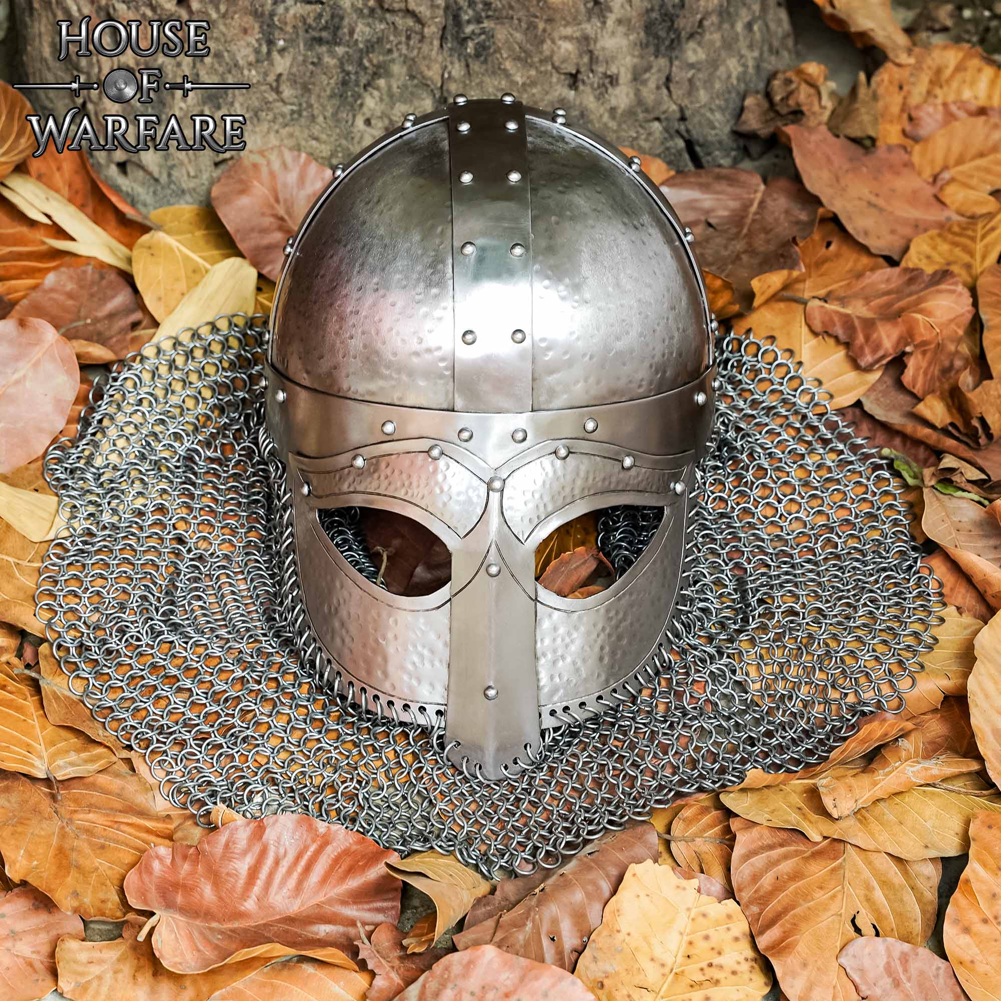 Casco Vikingo Forjado con Camail Butted Calibre 18 - Imagen 5
