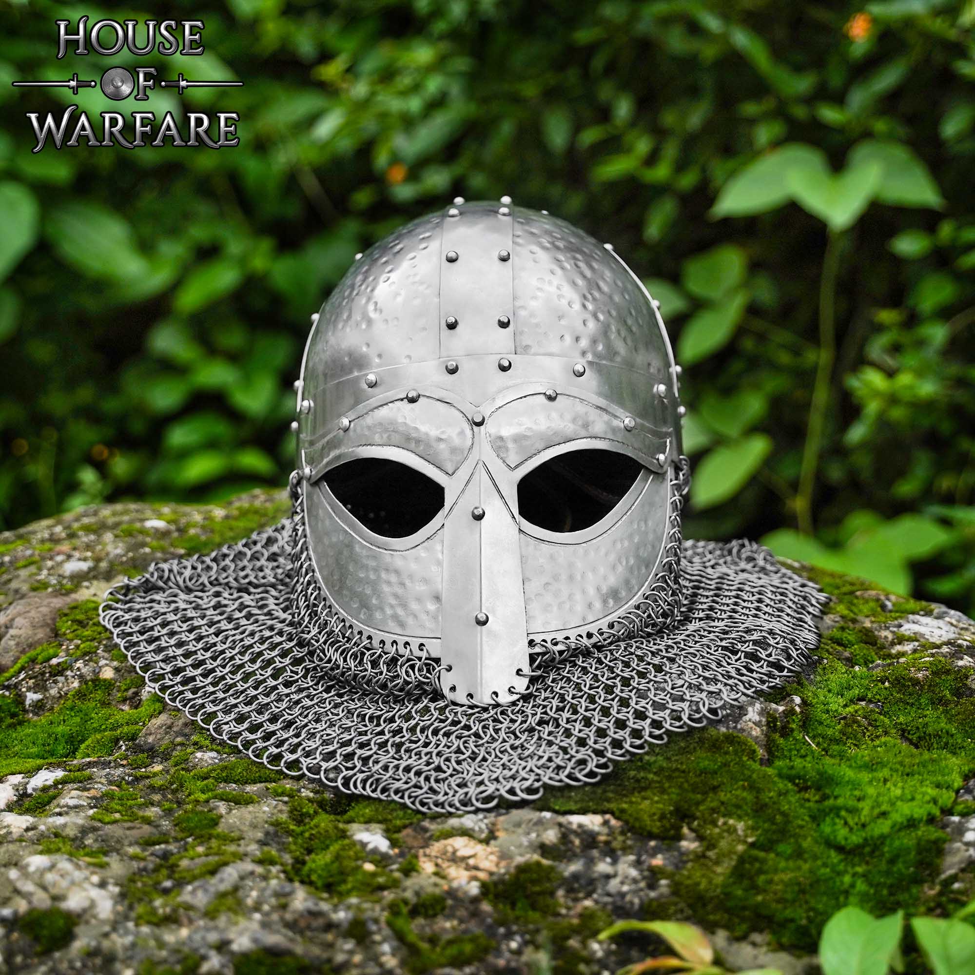Casco Vikingo Forjado con Camail Butted Calibre 18 - Imagen 1