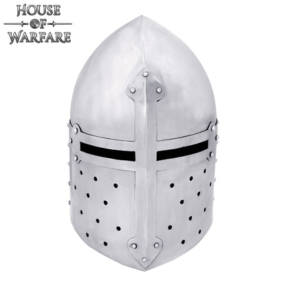 Casco Medieval Sugar Loaf con Forro Acolchado- Larp, Display - Imagen 4