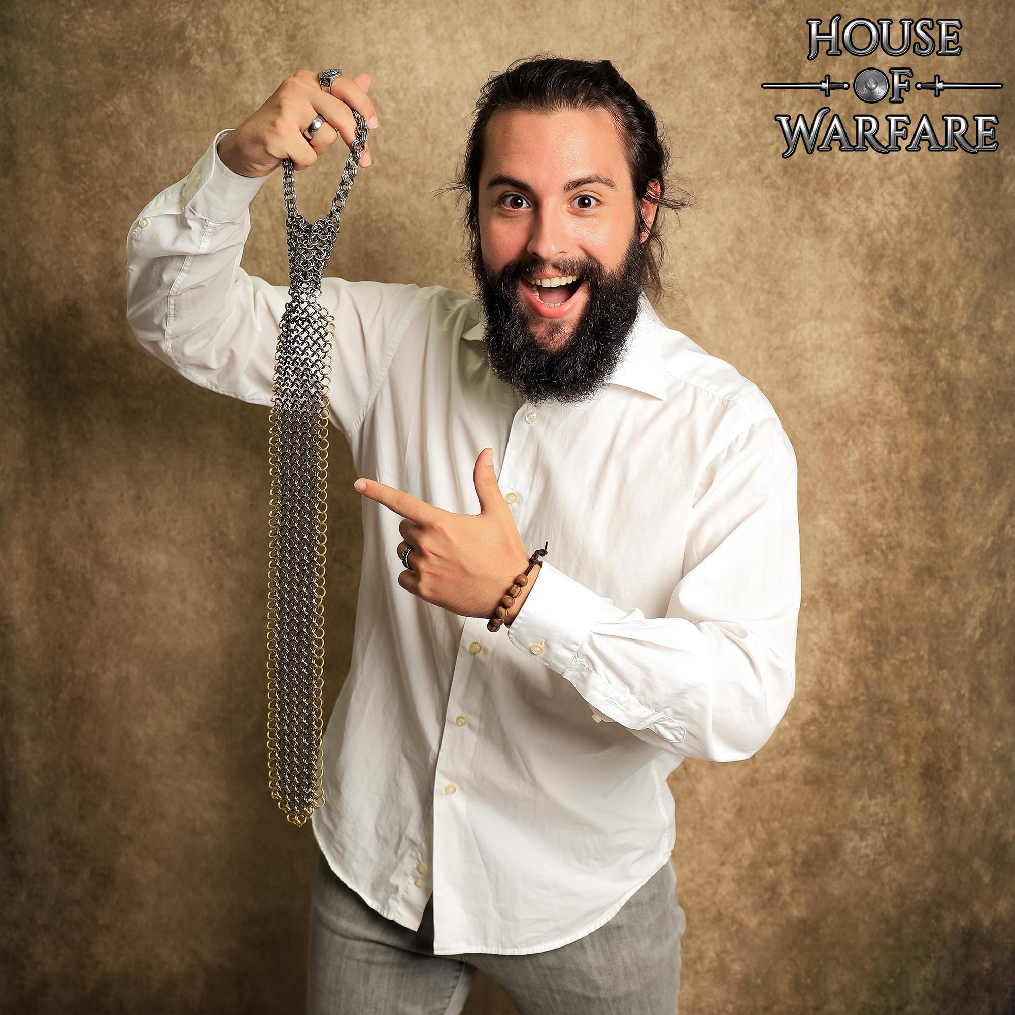 Corbata de Cota de Malla - Anillo de 8 Mm con Tope - Calibre 16, Acero Dulce y Latón Macizo - Ideal para Bricolaje y Reparaciones de Cota de Malla - Imagen 2