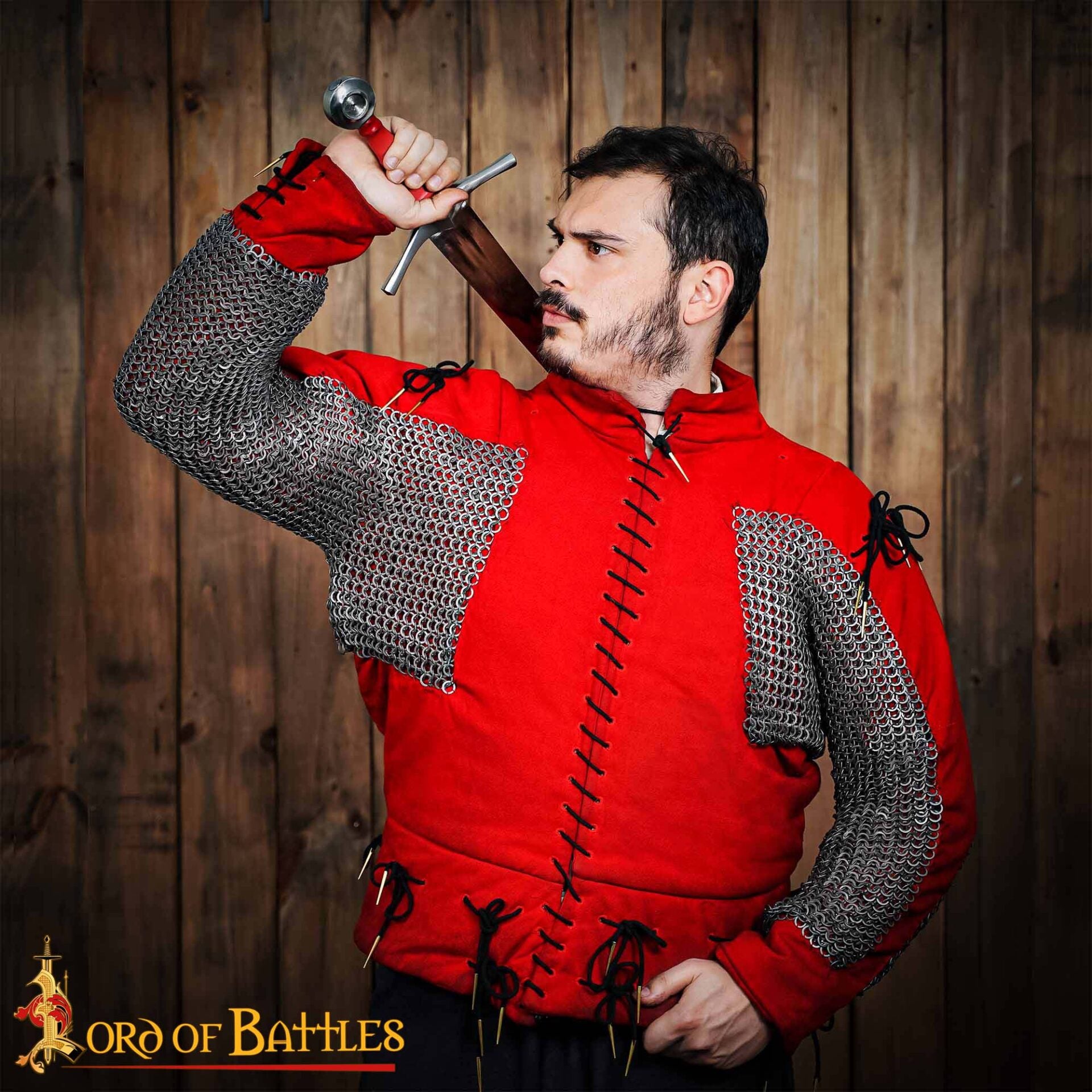 Válvulas de Cota de Malla (par) - Anillas Planas de 9 Mm Remachadas en Cúpula con Anillas Macizas Alternadas - Acero Dulce de Calibre 17 - Armadura Medieval para Larp, Disfraces - Imagen 1