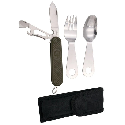 Multiusos militar con funda y cubiertos