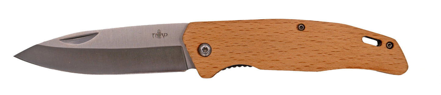 Imagen de Navaja Third - Mango de Madera de Arce parte de nuestra colección en Espadas y más, sitio oficial.