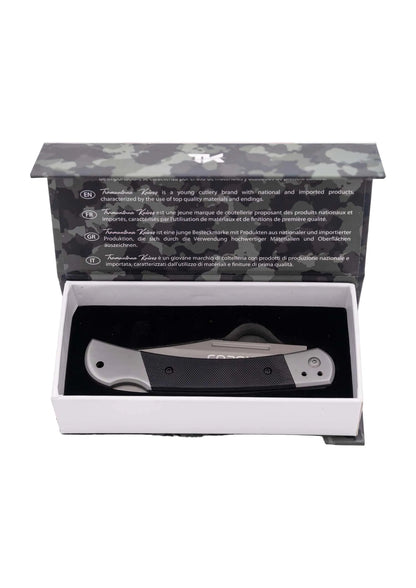 Navaja de Acero Inoxidable Coronel Tramuntana Gris G10 Negro