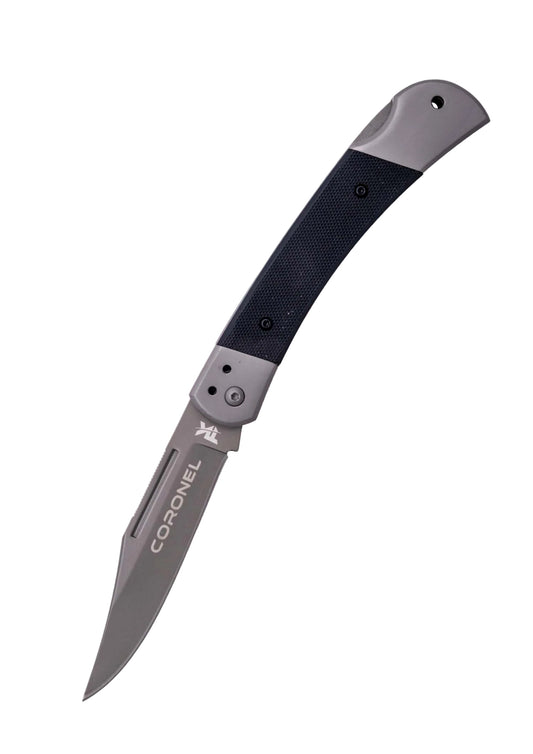 Stainless Steel Folding Knife Coronel Tramuntana Grey G10 Black