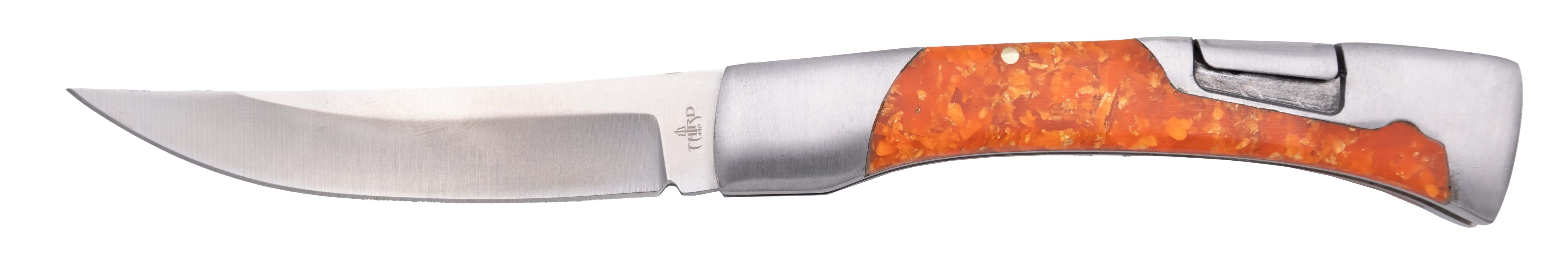 Navajas Third con Acrílico Fluorescente Acero 440 Varios Colores