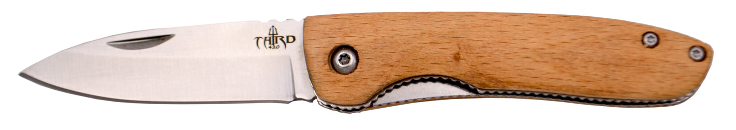 Third N22H pocket knife with beech wood handle, for... TH--N22H