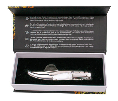 Navaja Carraca Third N50b Serie Perla Acrílico Blanco