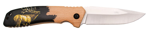 Third N65C pocket knife with beech wood handle with ... TH--N65C