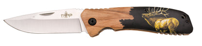 Third N65C pocket knife with beech wood handle with ... TH--N65C