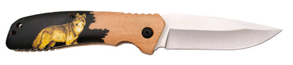 Third N65L pocket knife with beech wood handle with ... TH--N65L