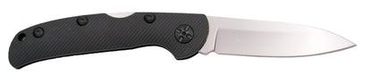 Third Lock Knife Black Nylon Fiber Handle 420 Steel 8 Cm