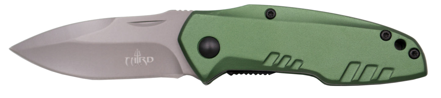 Third N83V Pocket Knife, Anodized Aluminum Handle... TH--N83V