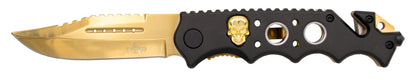 Third N88D pocket knife with black aluminum handle with ... TH--N88D