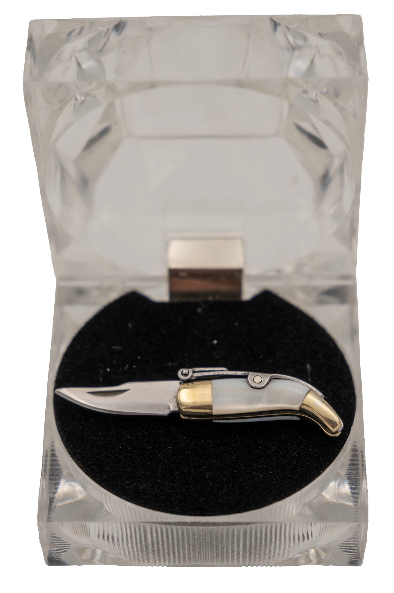 Navaja Miniatura Third - Mango de Alpaca y Hoja de Acero 420 Espejo con Caja