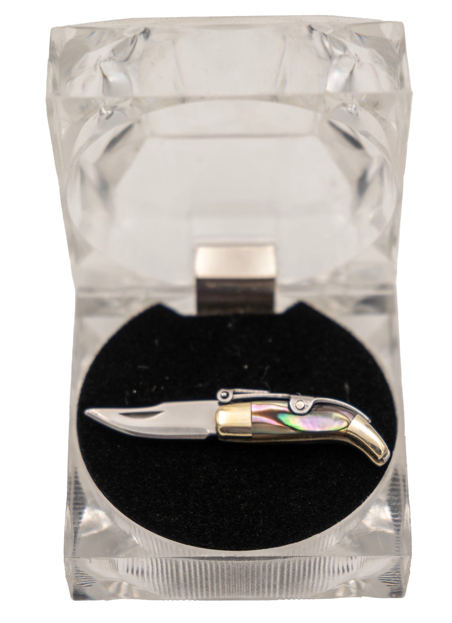 Navaja Miniatura Third - Mango de Alpaca y Hoja de Acero 420 Espejo con Caja