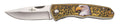 Third Knife Damascened Aluminum Eagle Steel 420 9 Cm