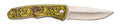 Third Knife Damascened Aluminum Deer Steel 420 9 Cm