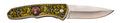 Third Knife Damascened Aluminum Bear Steel 420 9 Cm