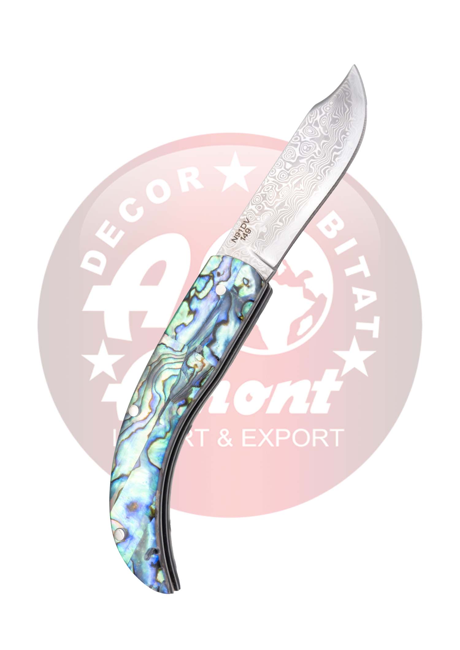 Navaja Rústica Tramuntana Knives en Acero de Damasco