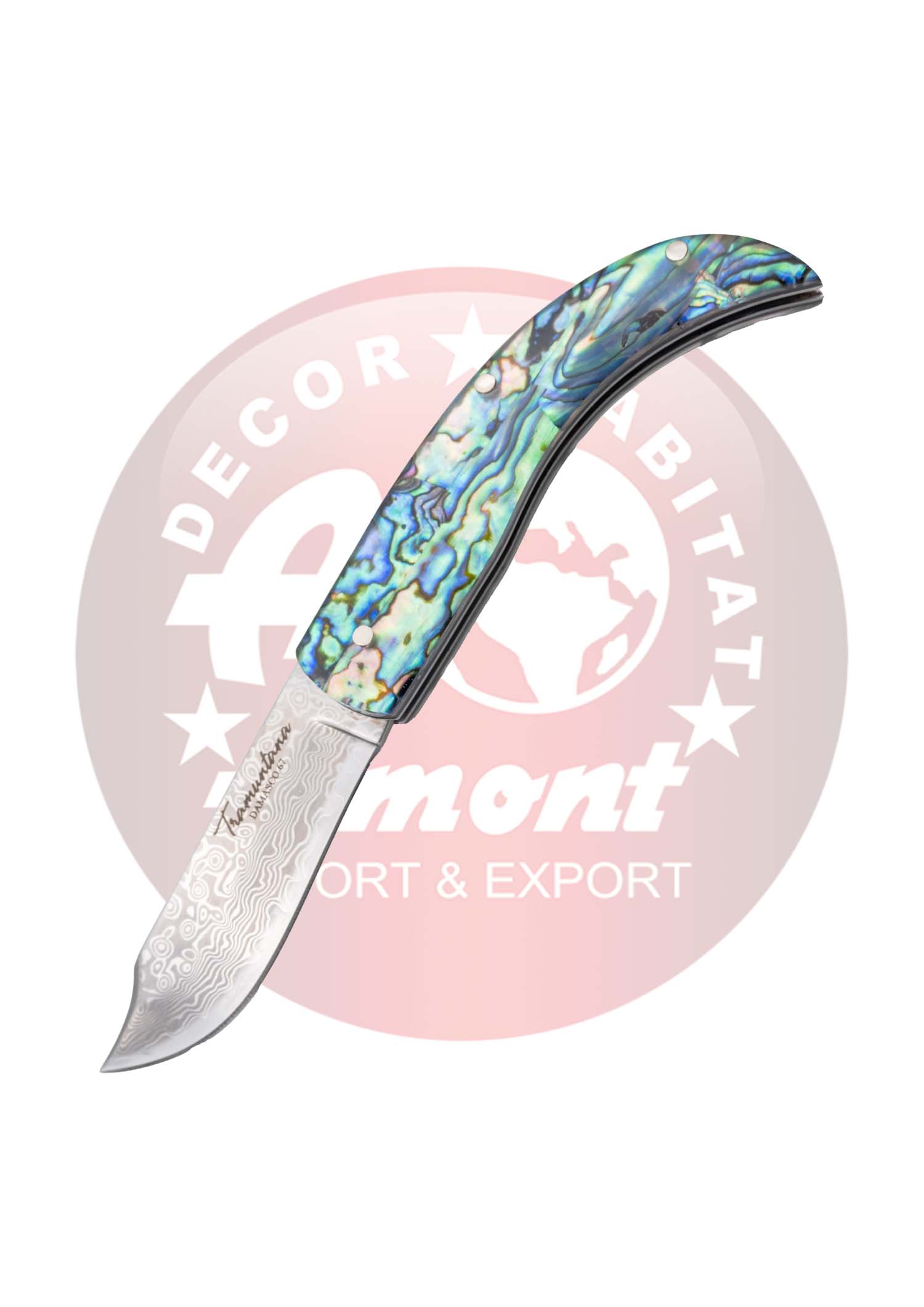 Navaja Rústica Tramuntana Knives en Acero de Damasco