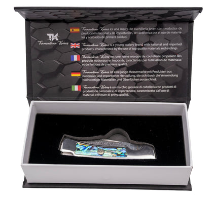 Navaja Gran Danés Tramuntana Knives Acero Damasco