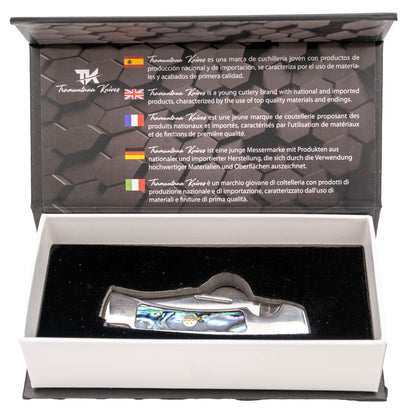 Navaja Gran Danés Tramuntana Knives Mango de Abulón y Acero 440