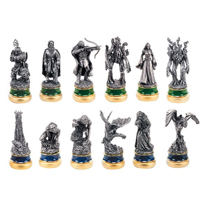 Set 12 Piezas de Ajedrez Las Dos Torres El Señor de los Anillos