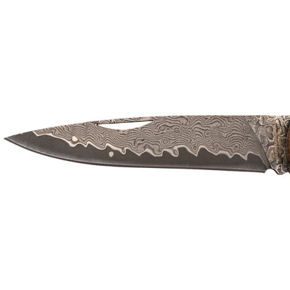 Navaja Artesanal Tramuntana de Damasco VG10 con Mango de Arce