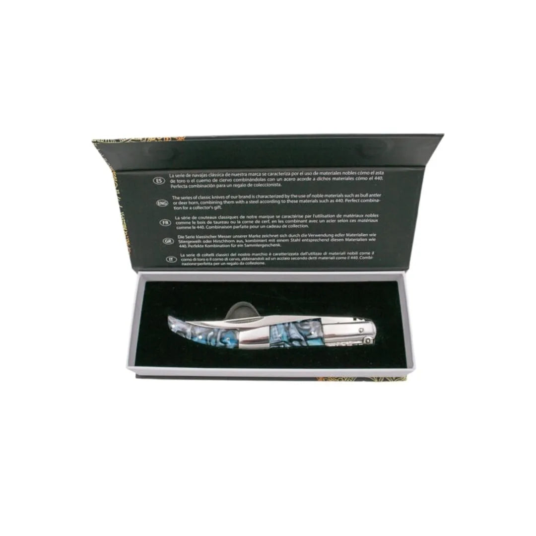 Imagen de Navaja Carraca Third N55a Serie Zafiro Acrílico Azul parte de nuestra colección en Espadas y más, sitio oficial.