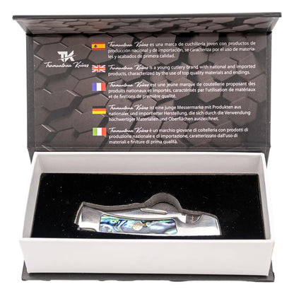 Navaja Gran Danés Tramuntana Knives Mango de Abulón y Acero 440
