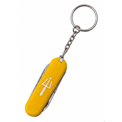 Navaja Llavero Multifunción Third - Mango ABS Amarillo con Tridente y 5 Funciones