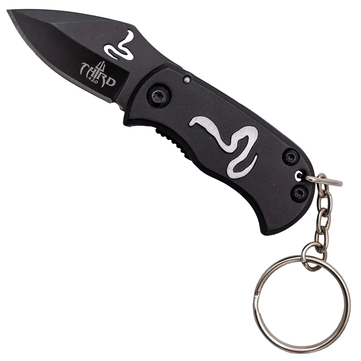Navaja Llavero Third Negra con Cobra Láser