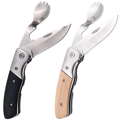 Navaja Multifunción Third Desmontable con Mango de Madera