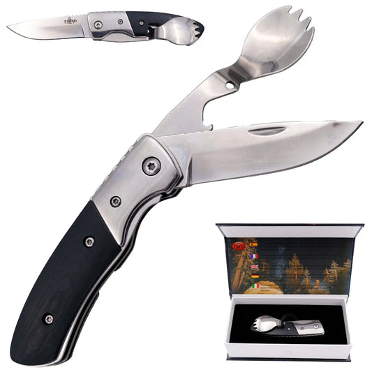 Navaja Multifunción Third Desmontable con Mango de Madera de ébano