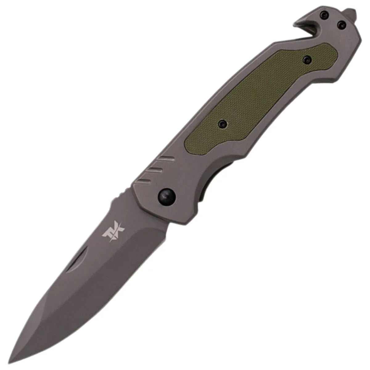 Navaja Rescate Tramuntana Acero Inoxidable Titanio G10 Verde