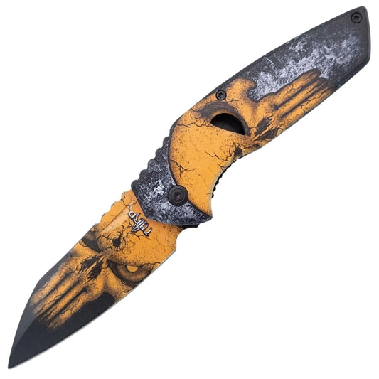 Navaja Táctica Third Calavera Naranja