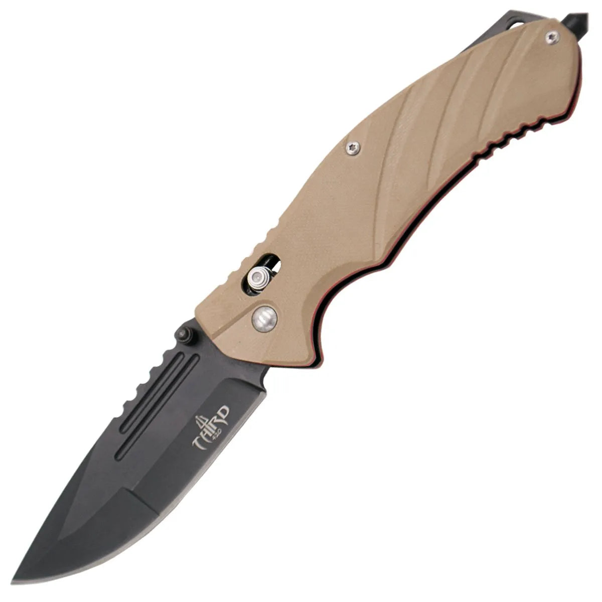 Navaja Third - camel/rojo