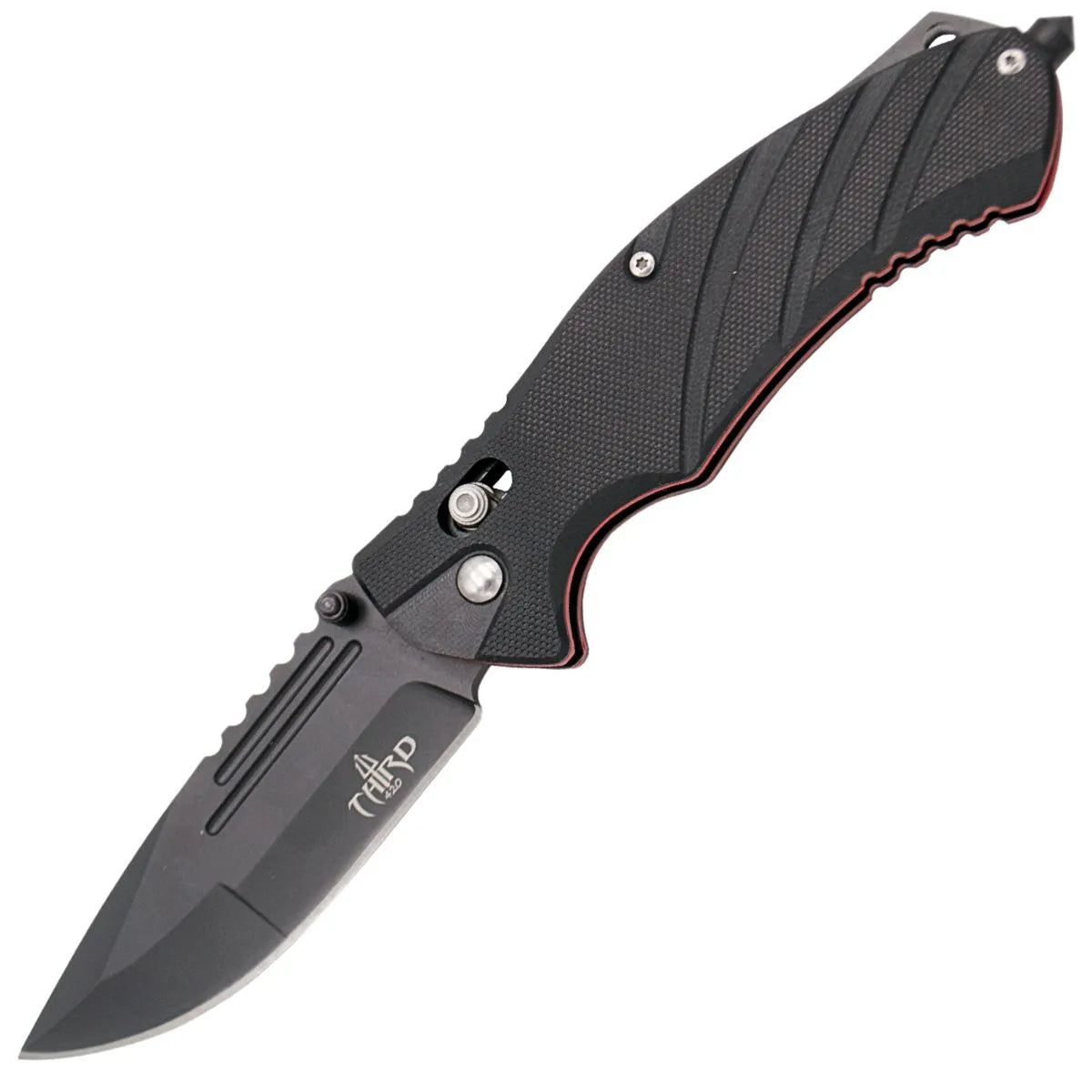 Navaja Third - negro/rojo