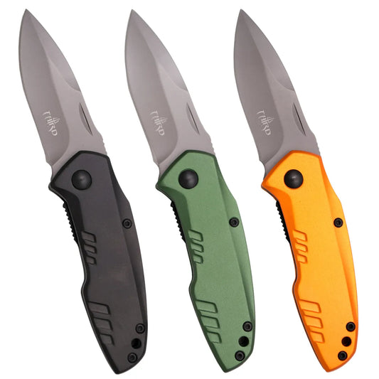 Navaja Third Aluminio Anodizado con Hoja Titanio - Varios Diseños