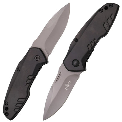 Navaja Third Aluminio Anodizado con Hoja Titanio - Negro