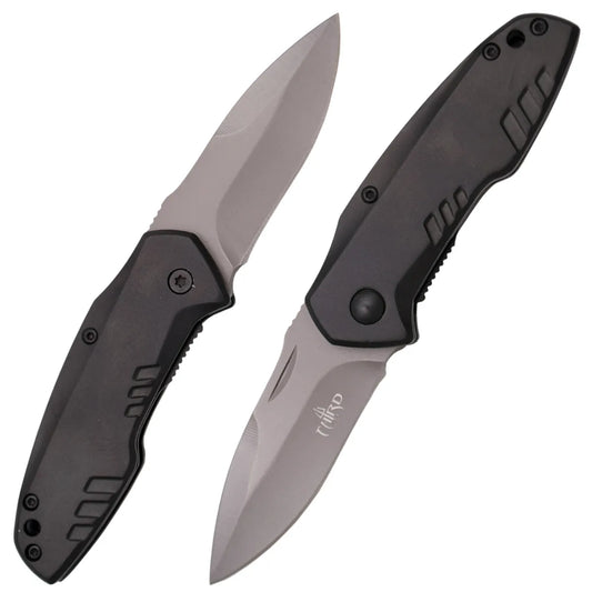 Navaja Third Aluminio Anodizado con Hoja Titanio - Negro