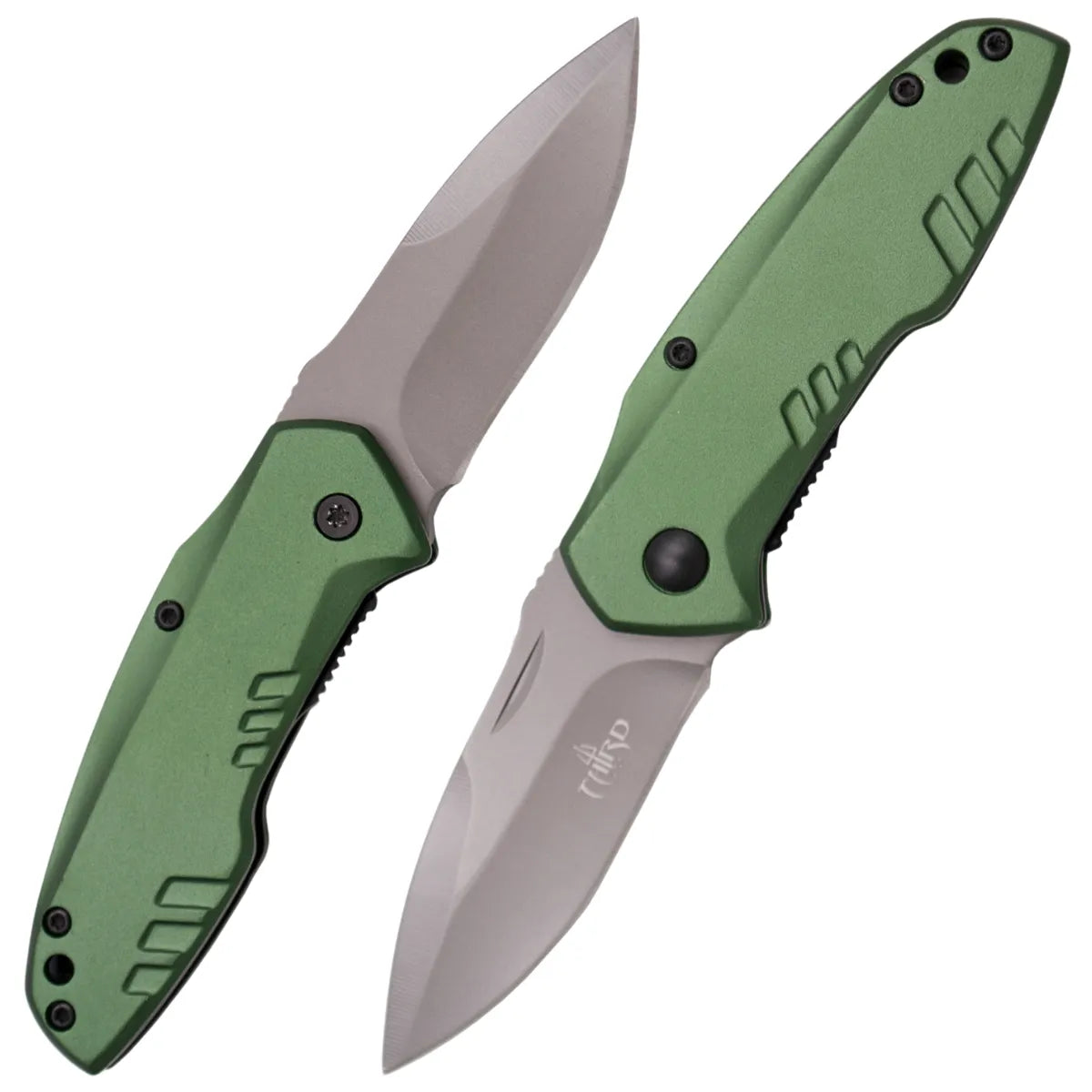 Navaja Third Aluminio Anodizado con Hoja Titanio - Verde