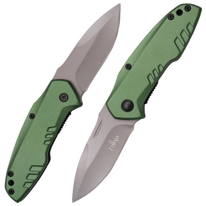 Navaja Third Aluminio Anodizado con Hoja Titanio - Verde