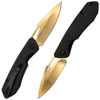 Navaja Third Aluminio con Hoja de 7 cm - titanio dorado