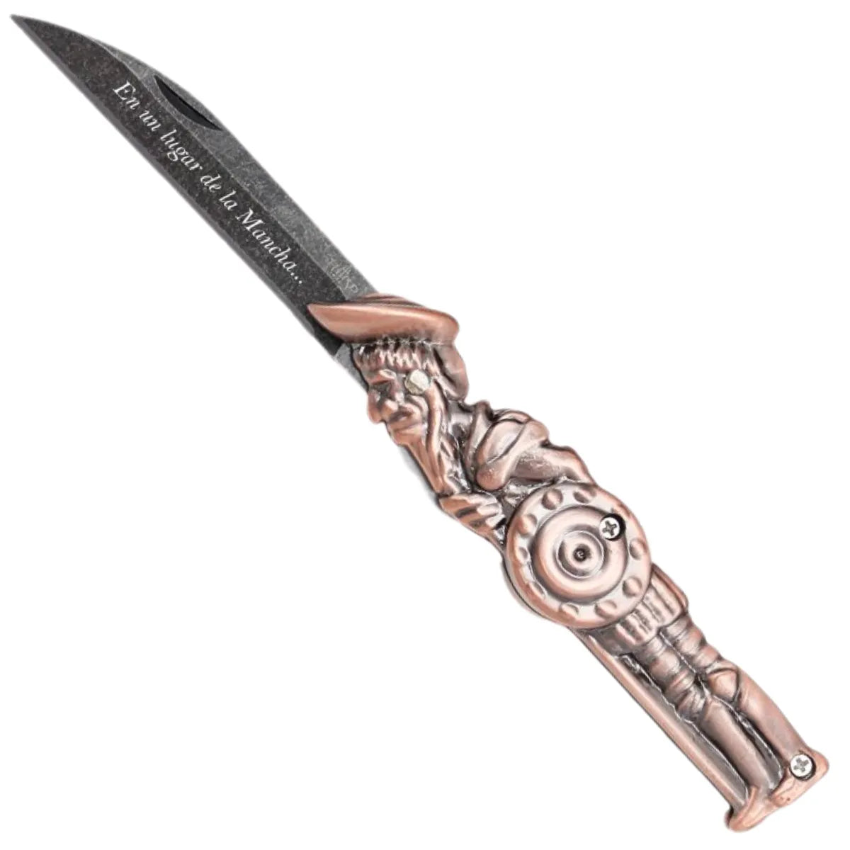 Navaja Third Don Quijote - Mango Zamak y Hoja de Acero 420 cobre