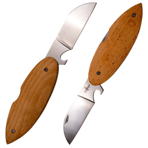Navaja Third Surf con Abrelatas Mango de Haya - Diseño Liso