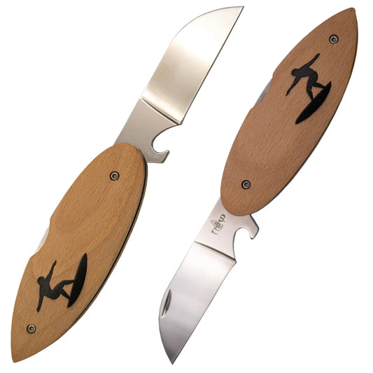Navaja Third Surf con Abrelatas Mango de Haya - Diseño Surfer