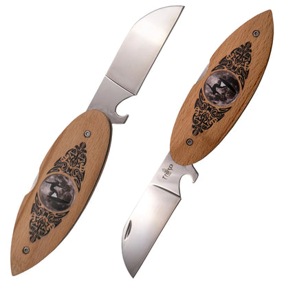 Navaja Third Surf con Abrelatas Mango de Haya - Diseño Maui