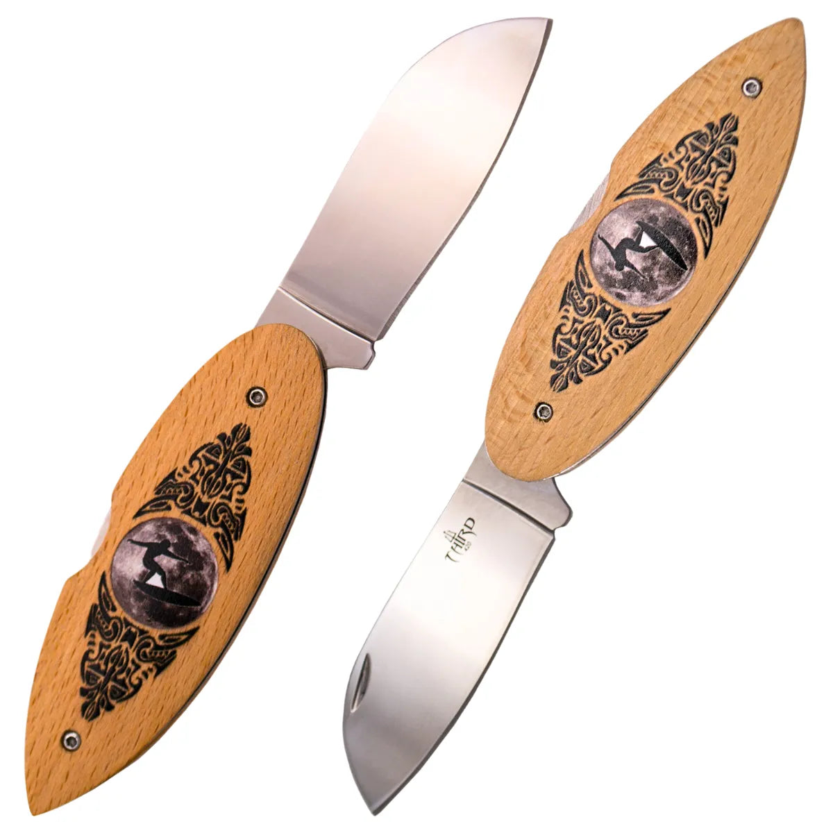 Navaja Third Surf con Mango de Haya - Diseño Maui